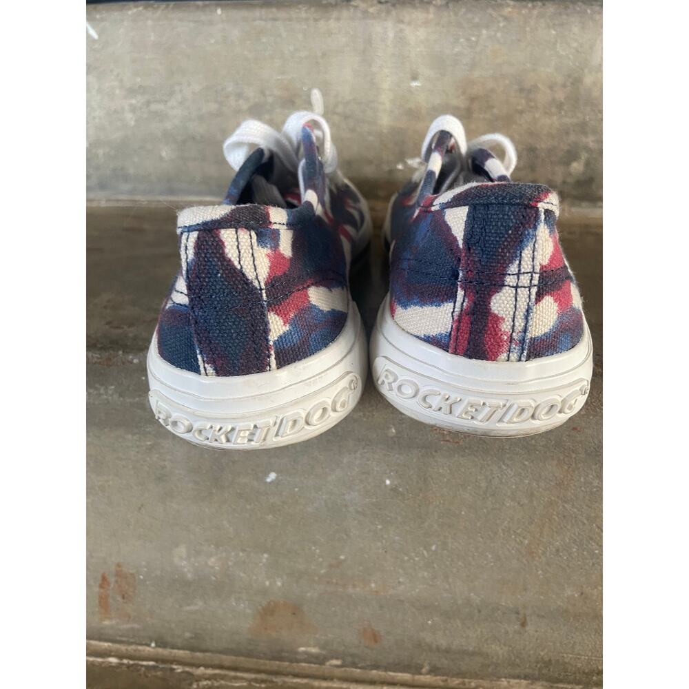 Rocket Dog red/white/blue tie dye canvas sneakers - Picture 6 of 8